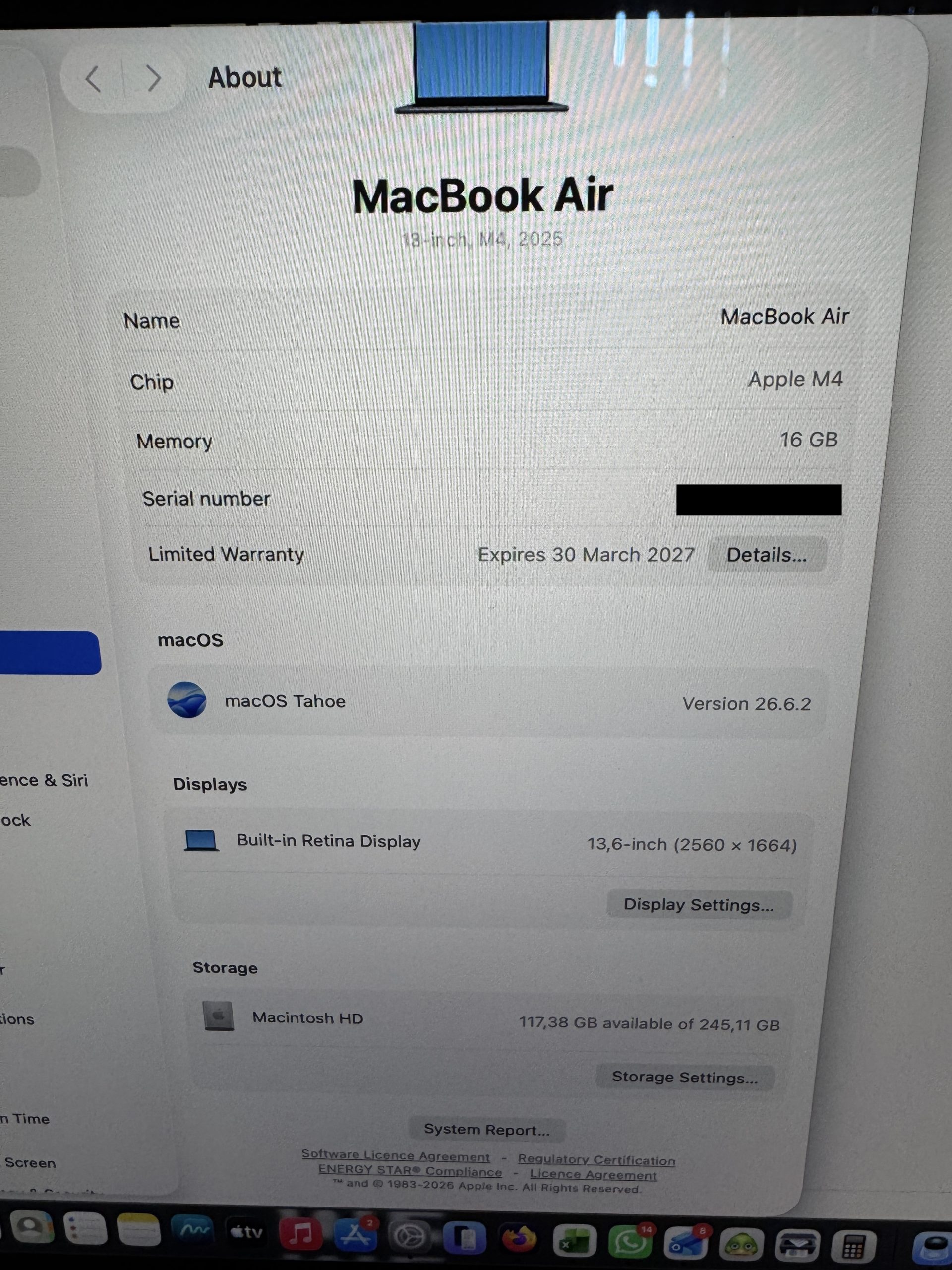Apple MacBook Air M4 16GB RAM 256GB SSD Midnight + Black Magic Mouse | Like New WARRANTY till 2027 Apple MacBook Air M4 16GB RAM 256GB SSD Midnight + Black Magic Mouse | Like New WARRANTY till 2027 - Image 8