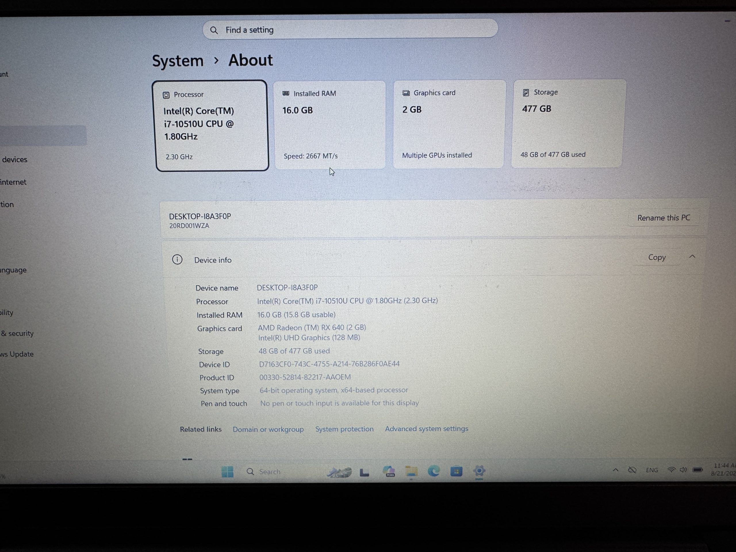 Lenovo ThinkPad E15 i7 10th Gen | 16GB RAM | 512GB SSD | RX 640 2GB | 15.6” Laptop Lenovo ThinkPad E15 i7 10th Gen | 16GB RAM | 512GB SSD | RX 640 2GB | 15.6” Laptop - Image 7